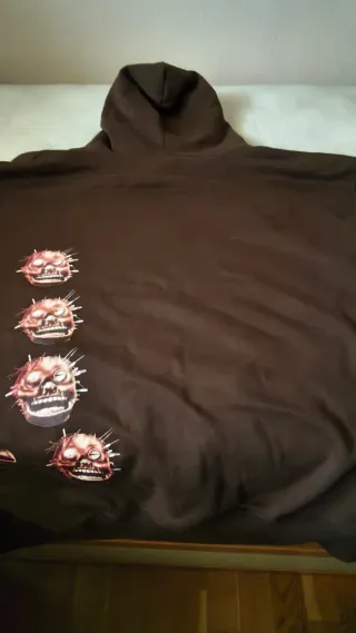 Sudadera Hombre Marrón con Calaveras