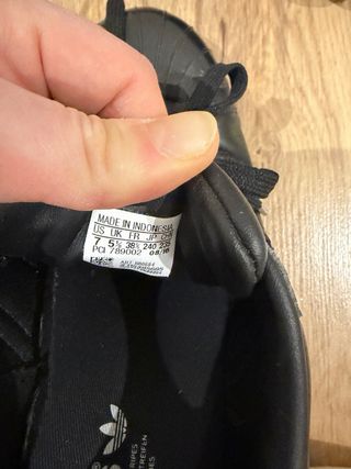 Zapatillas Adidas Superstar Negras Talla 38 2/3