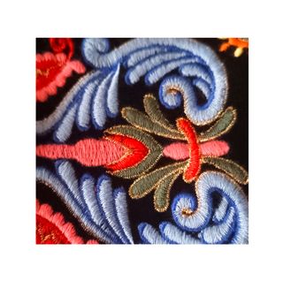 Top cropped ZARA terciopelo con bordado