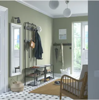 Perchero Zapatero Metálico IKEA Negro/Gris