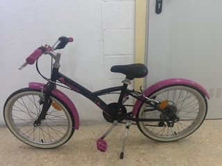 Bicicleta infantil niña rosa y negra