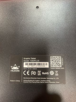 Tableta Gráfica Huion 1060 Plus Negra