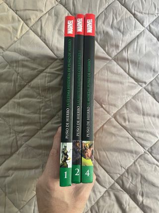 comics marvel saga puño de hierro 1, 2 y 4