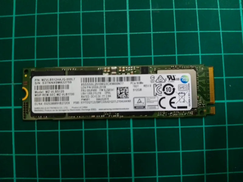 Disco Duro M.2 NVMe Samsung 512GB