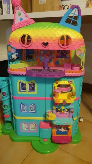 Casa de muñecas Gabby + 6 habitaciones + balcones