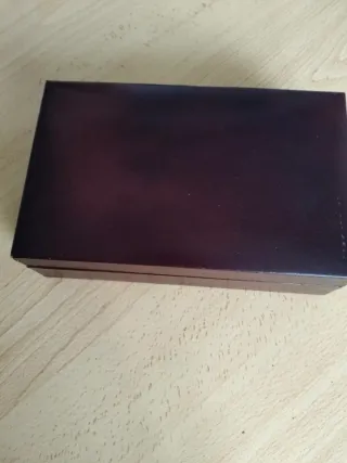 Caja de madera vintage joyero anillos