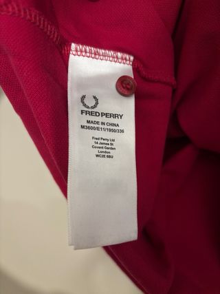Polo Fred Perry Rosa Talla L