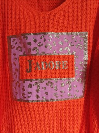 Maglione Arancione Neon J'Adore Made in Italy