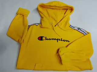 Sudadera Champion Amarilla Logo Cinta Lateral