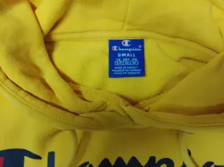 Sudadera Champion Amarilla Logo Cinta Lateral