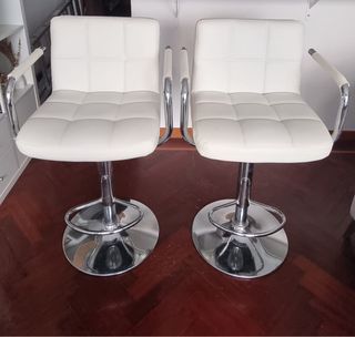 2 Taburetes Altos Cocina Piel Sintética