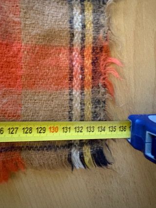 Bufanda Zara cuadros marrón y naranja