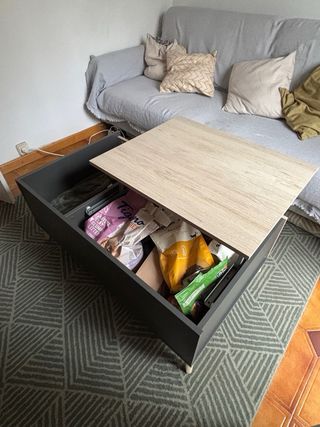 Mesa de salón elevable madera