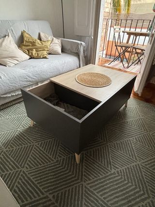 Mesa de salón elevable madera