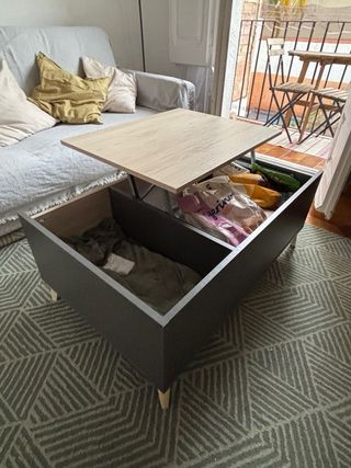 Mesa de salón elevable madera