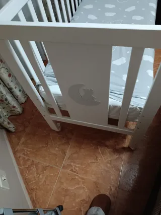 Cuna Colecho Madera con Ruedas