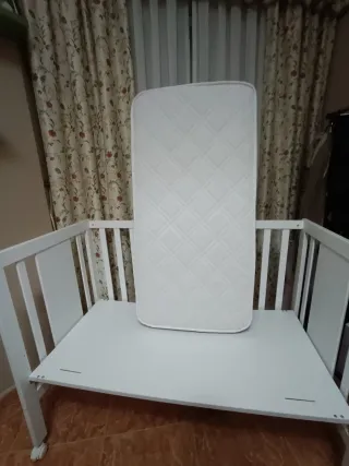 Cuna Colecho Madera con Ruedas