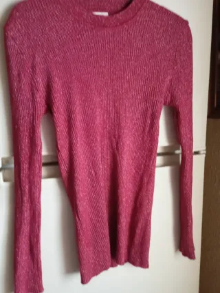 Blusa rosa brillante manga larga