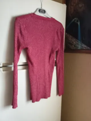 Blusa rosa brillante manga larga