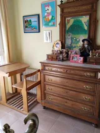 Dormitorio antiguo restaurado