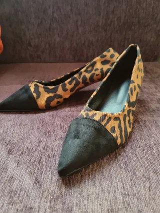 Zapatos tacón bajo leopardo Talla 41