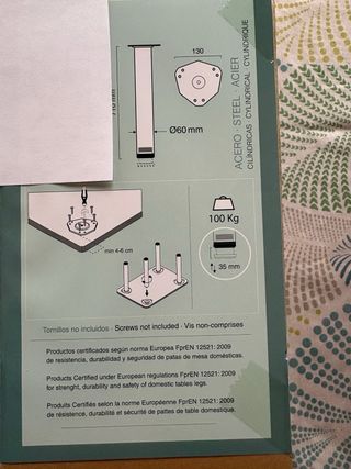 Base tavolo in acciaio bianco Leroy Merlin