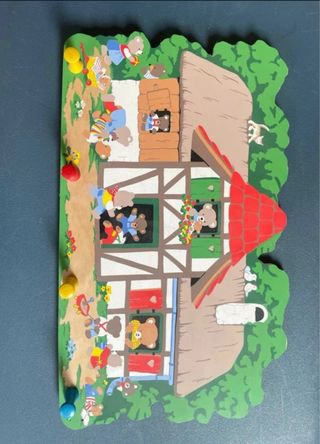 Appendiabiti in legno orsetti casa vintage bambini