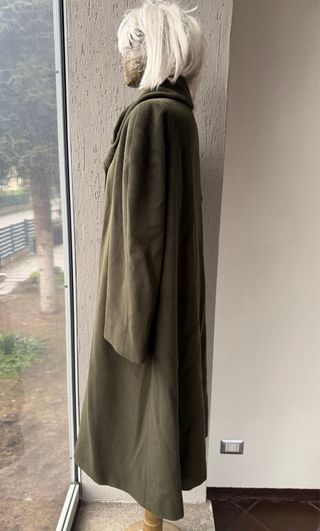 Cappotto donna vintage verde bottiglia TG. XL/XXL