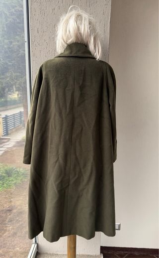 Cappotto donna vintage verde bottiglia TG. XL/XXL