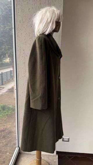 Cappotto donna vintage verde bottiglia TG. XL/XXL