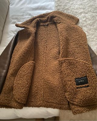 Cazadora BomberAviador Polipiel Marrón