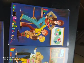 Lote de 3 Postales Antiguas Escolares