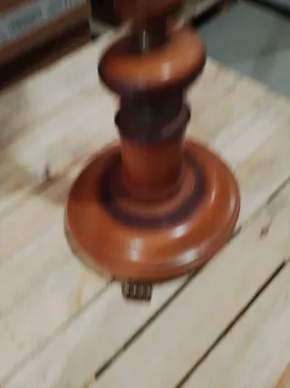 Lámpara de pie madera y tela