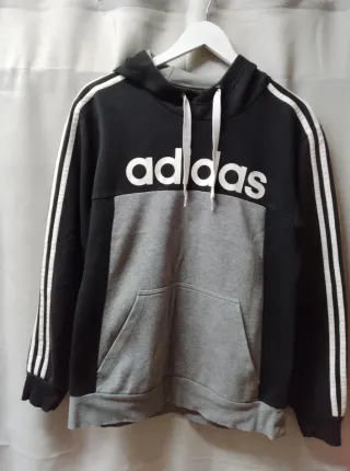 Sudadera Adidas Negra y Gris