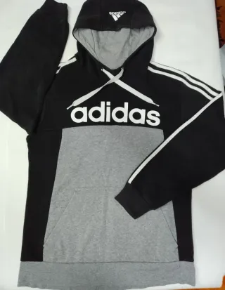 Sudadera Adidas Negra y Gris