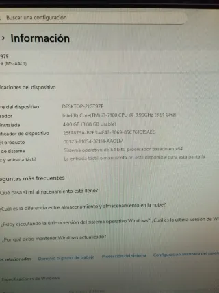 MSI All-in-One Intel i3-7100