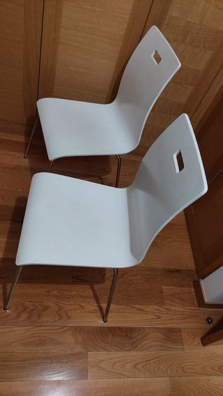 Sillas de cocina de madera y patas de metal