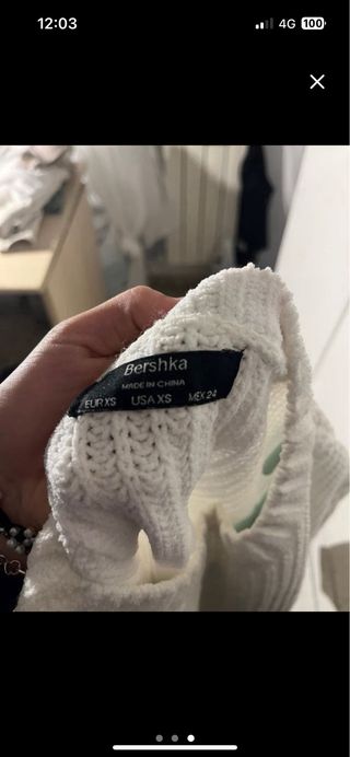 Jersey Bershka punto blanco