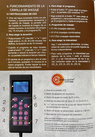 Camilla de Masaje LH Healthy Andulation System