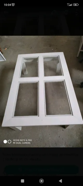 Mesa de centro madera y cristal