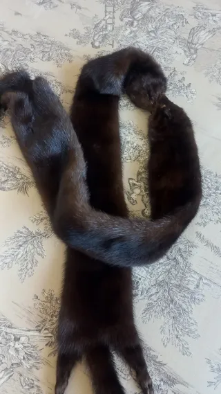 Cuello/Bufanda de Piel Marrón