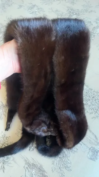 Cuello/Bufanda de Piel Marrón