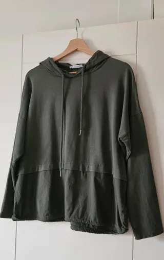 Sudadera verde mujer