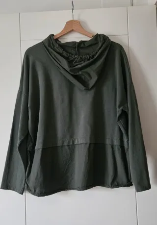 Sudadera verde mujer