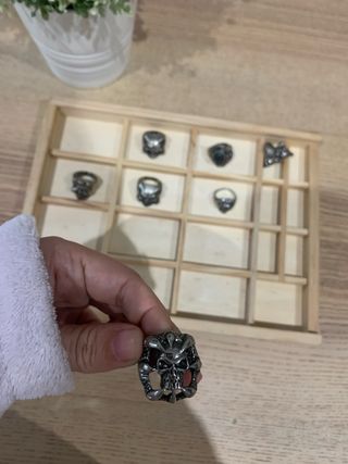 Colección Rebelde  Set de Anillos Góticos/Biker