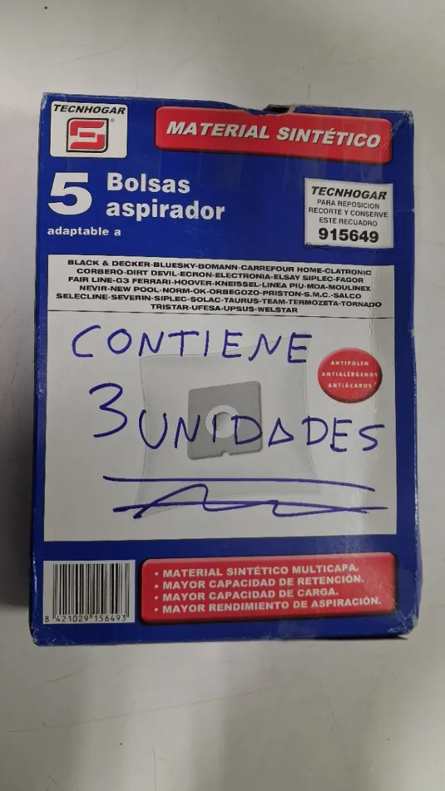 Repuestos aspiradora Tecnohogar 915649