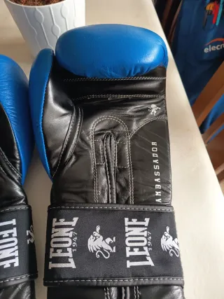 Guantes Boxeo Leone 16 oz Azul