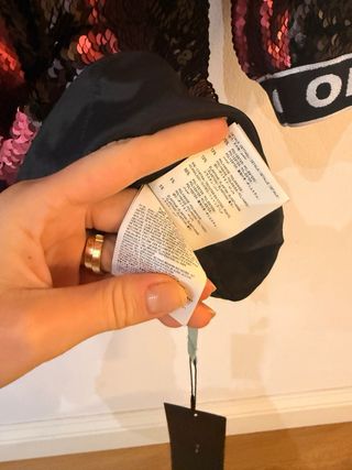 Vestido Off-White lentejuelas rayas S