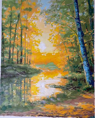 Cuadro de 40x50 cm, con marco incluido.