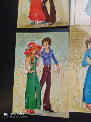 Lote 4 Postales Antiguas Parejas